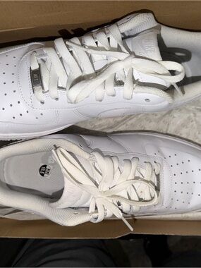 Nike White Low-Top Leather Sneakers